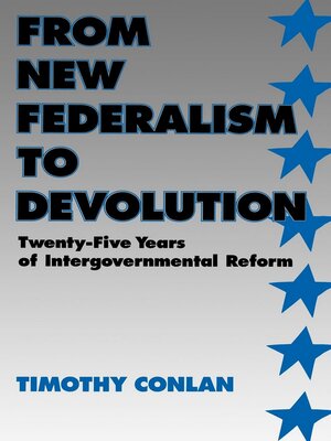 cover image of From New Federalism to Devolution
